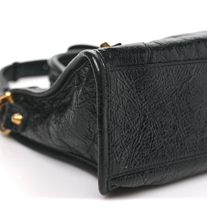 Balenciaga Agneau Arena Gold Hardware Small Le City Black 9 of 10