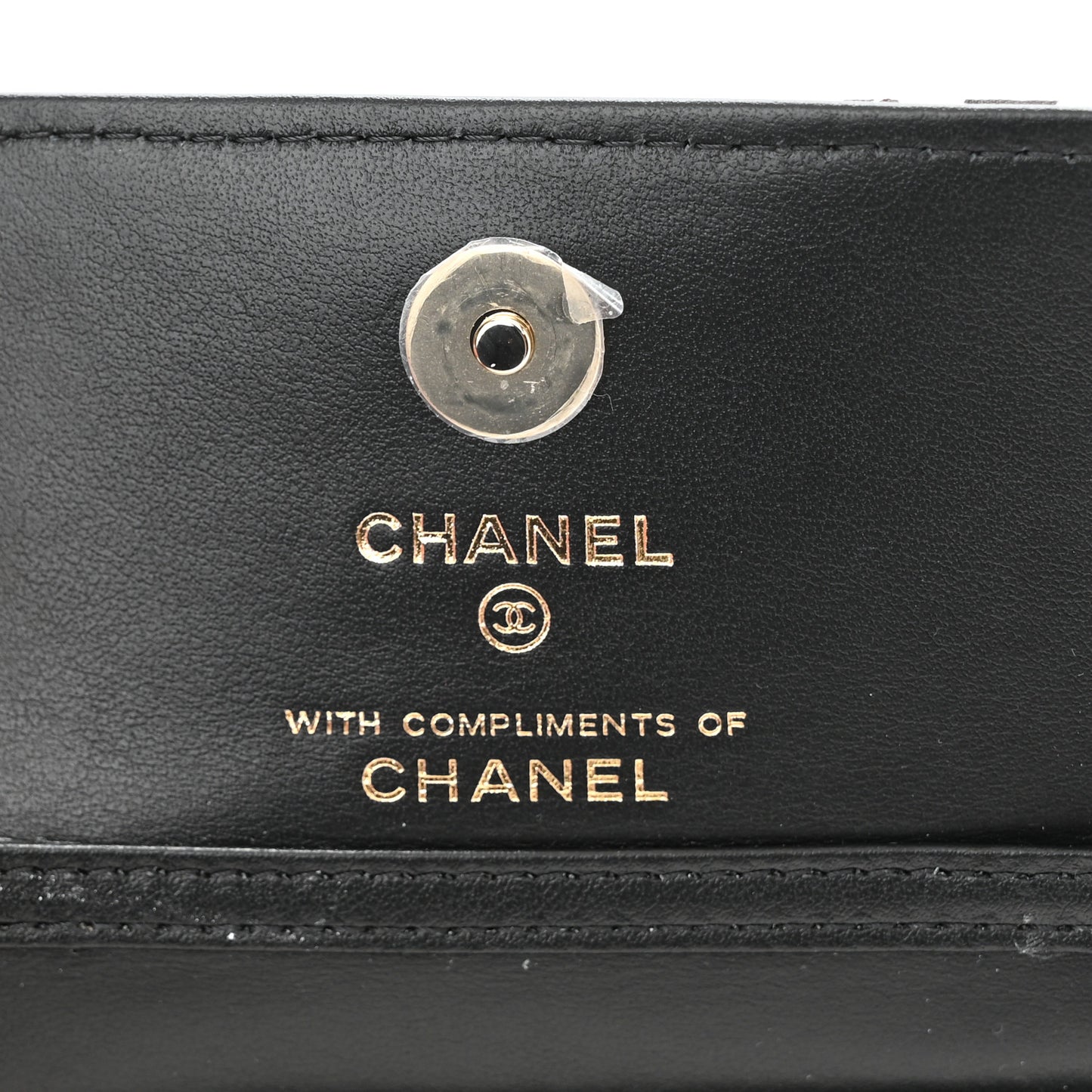 Canvas Check Flag Printed CC Clutch With Chain Beige Multicolor