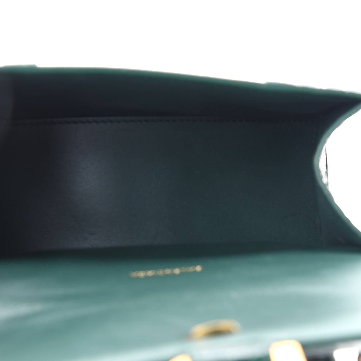 Balenciaga Shiny Calfskin Crocodile Embossed Hourglass Top Handle Bag XS Forest Green 5 of 10