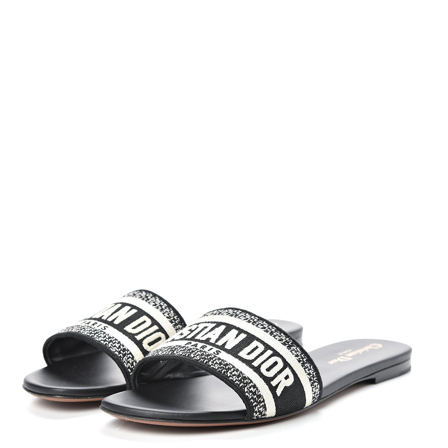 Canvas Embroidered Dway Mules Slide Sandals 40 Deep Blue