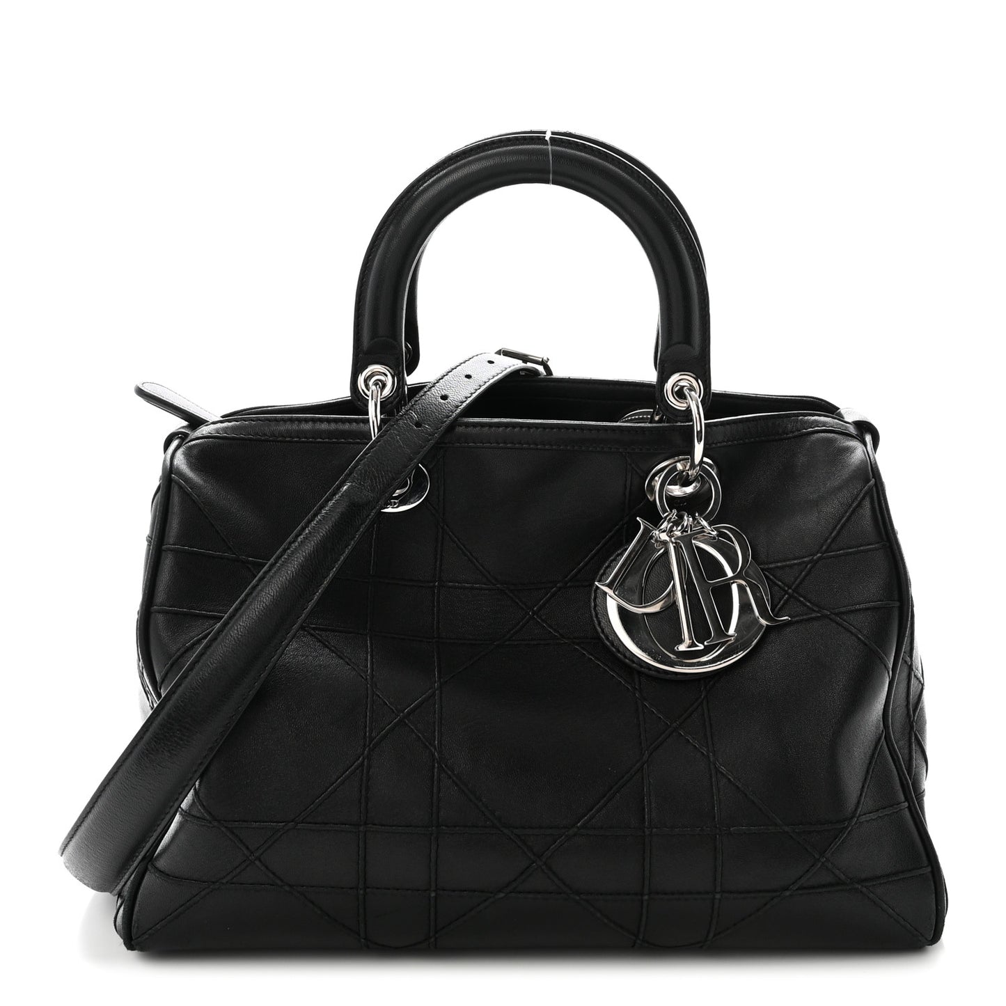 Lambskin Cannage Granville Polochon Black