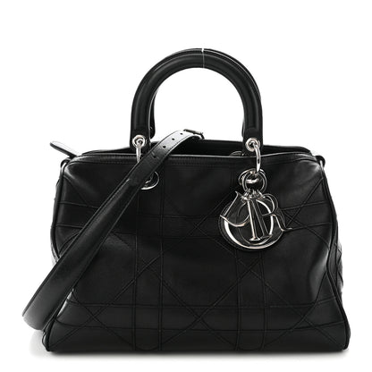 Christian Dior Lambskin Cannage Granville Polochon Black 1 of 10