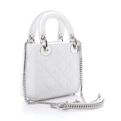 Christian Dior Lambskin Cannage Mini Lady Dior White 4 of 13