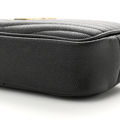 Saint Laurent Grain De Poudre Matelasse Monogram Mini Lou Camera Bag Black 10 of 12