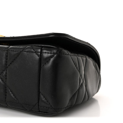 Christian Dior Lambskin Macrocannage Small Soft Dior Caro Bag Black 10 of 11