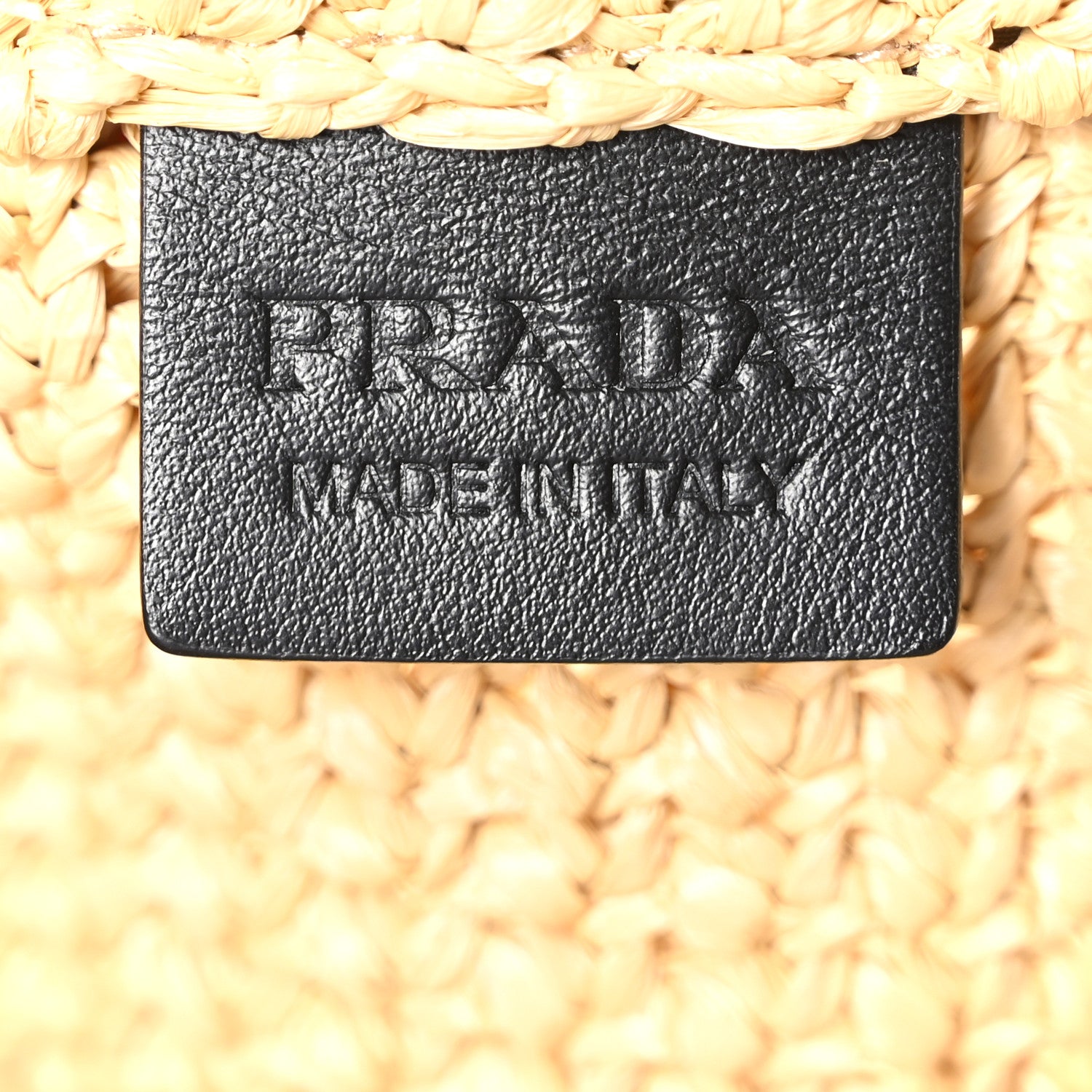 Prada Yarn Raffia Effect Crochet Embroidered Logo Tote Naturale 6 of 10