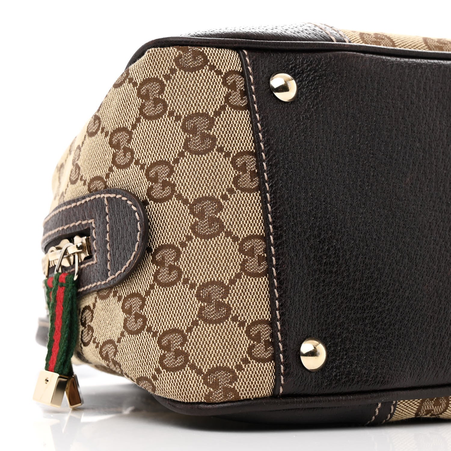 Gucci Monogram Small Princy Satchel Dark Brown 9 of 11