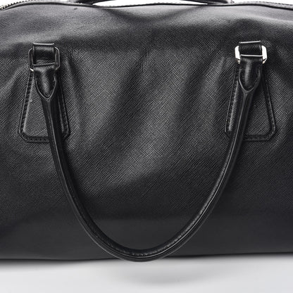 Prada Saffiano Duffle Travel Bag Black 12 of 18