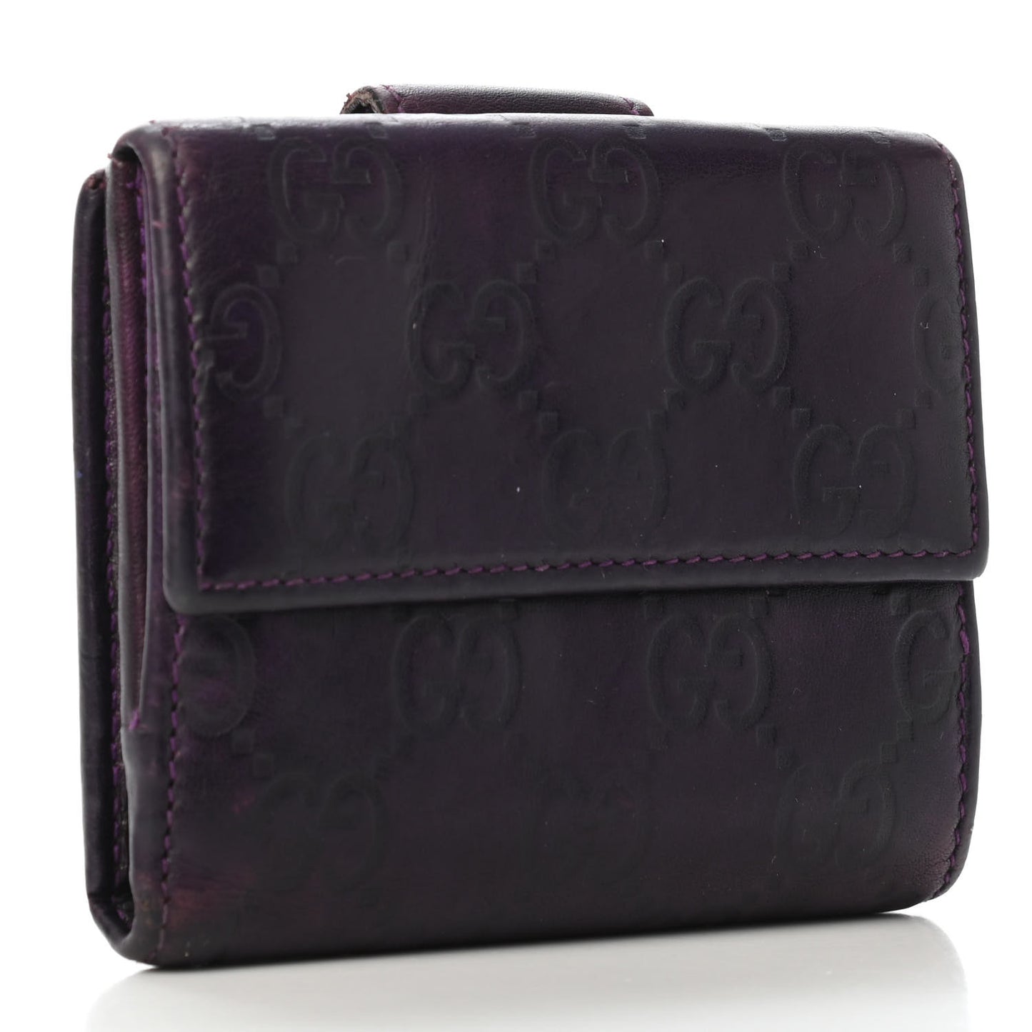 Guccissima Icon Bar French Wallet Purple