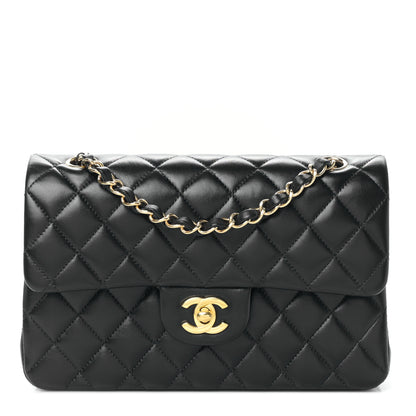 Chanel Lambskin Quilted Small Double Flap Black 1 of 9