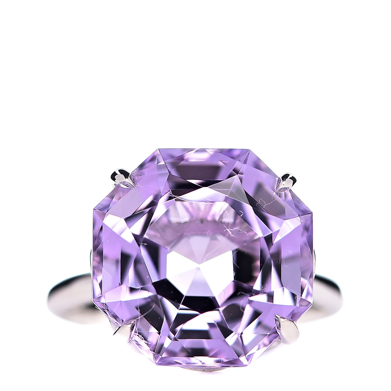 Tiffany Sterling Silver Amethyst Round Sparklers Cocktail Ring 49 5 1 of 5