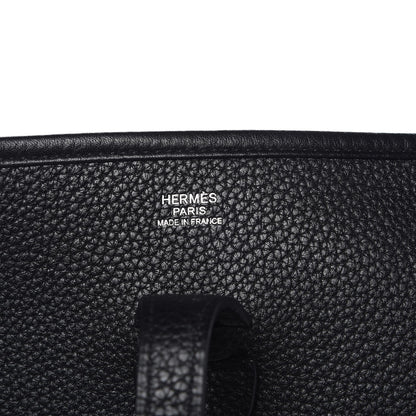 Hermes Taurillon Clemence Evelyne III PM Black 6 of 8