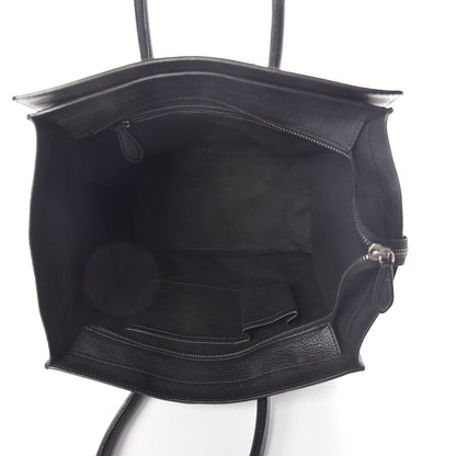Celine Drummed Calfskin Mini Luggage Black 5 of 10