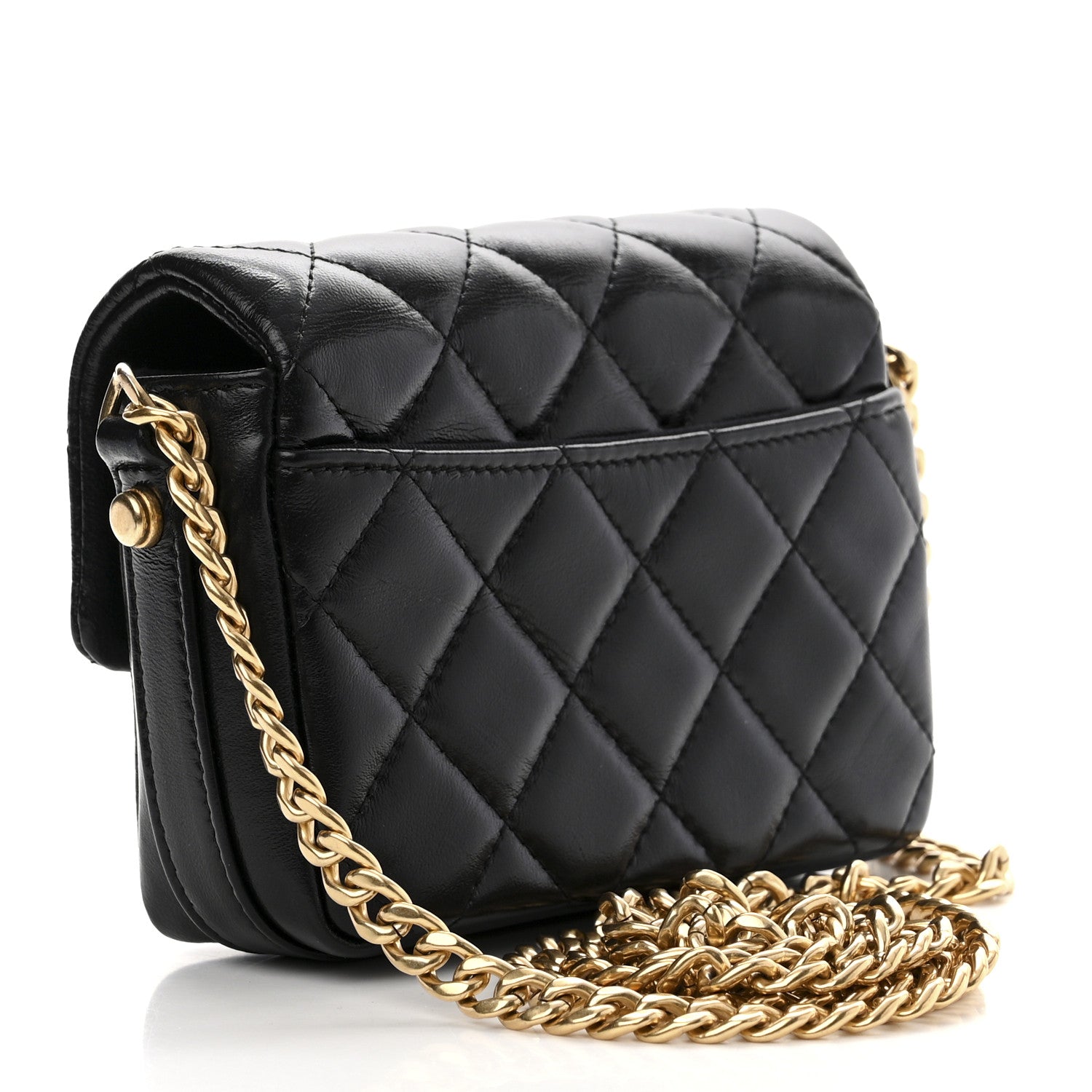 Chanel Lambskin Quilted Mini Flap Bag Black 3 of 11