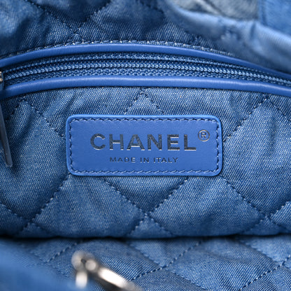 Chanel Denim Quilted Chanel 22 Backpack Blue 6 of 9