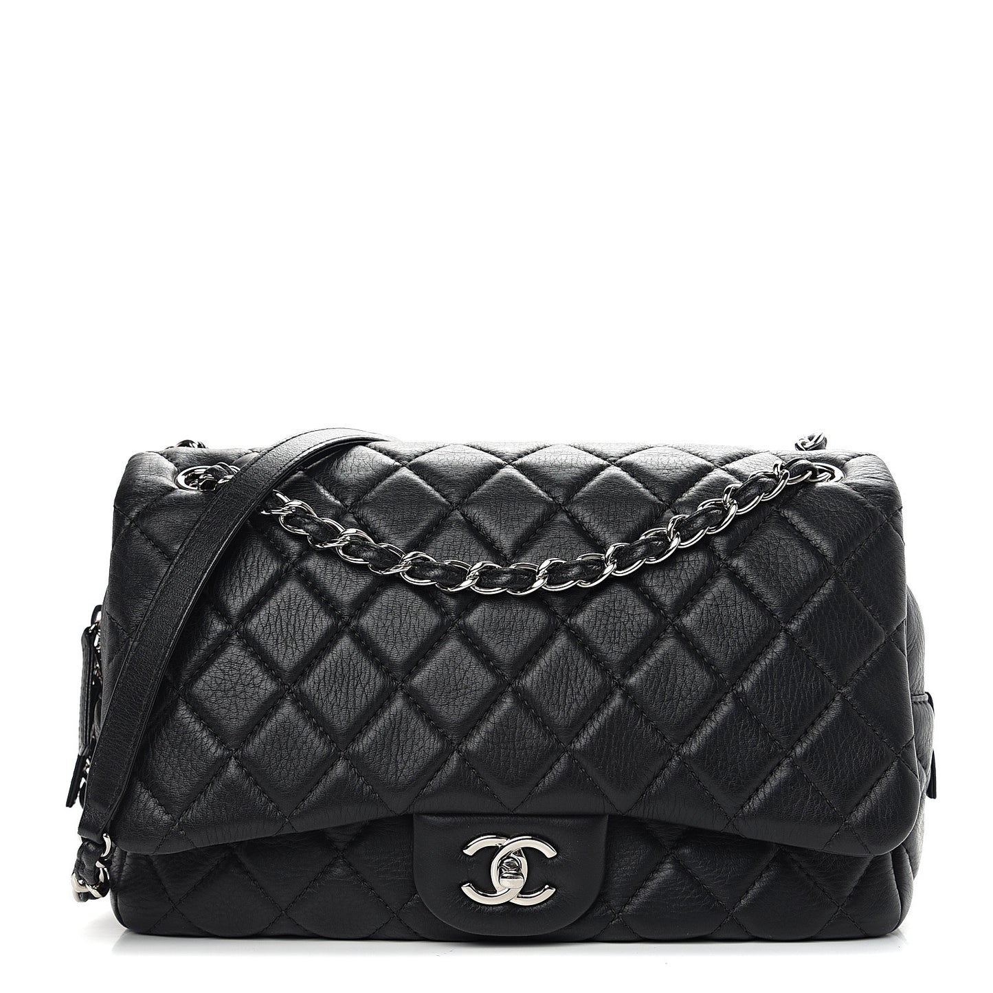 Deerskin Quilted Casual Journey Flap Black