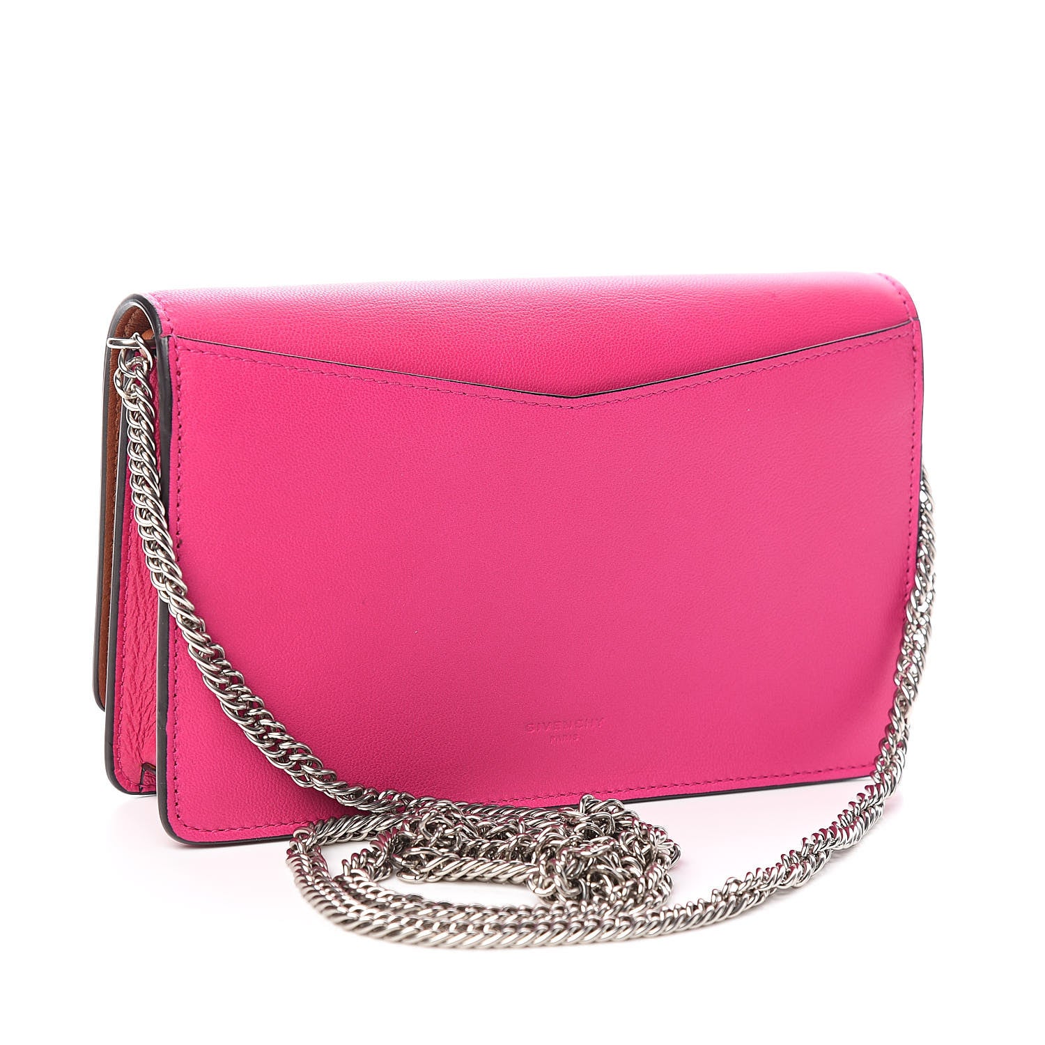 Givenchy Lambskin Emblem Chain Wallet Cyclamen 4 of 12
