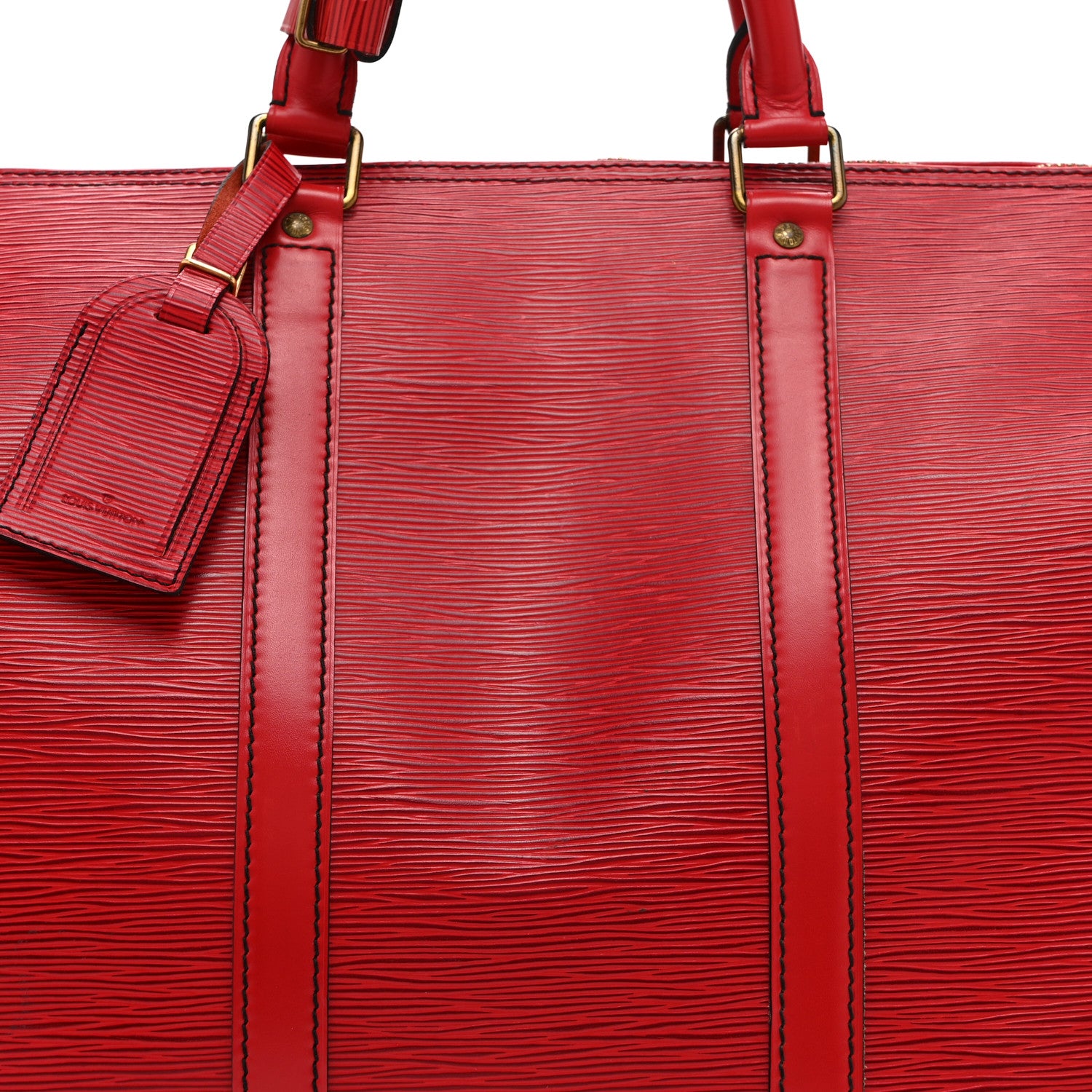 Louis Vuitton Epi Keepall 50 Castillan Red 8 of 11