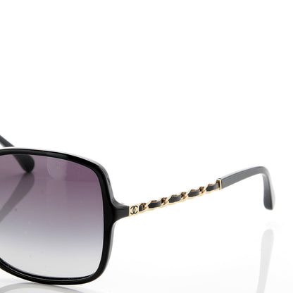 Chanel Lambskin Square Chain Sunglasses 5210-Q Black 7 of 9