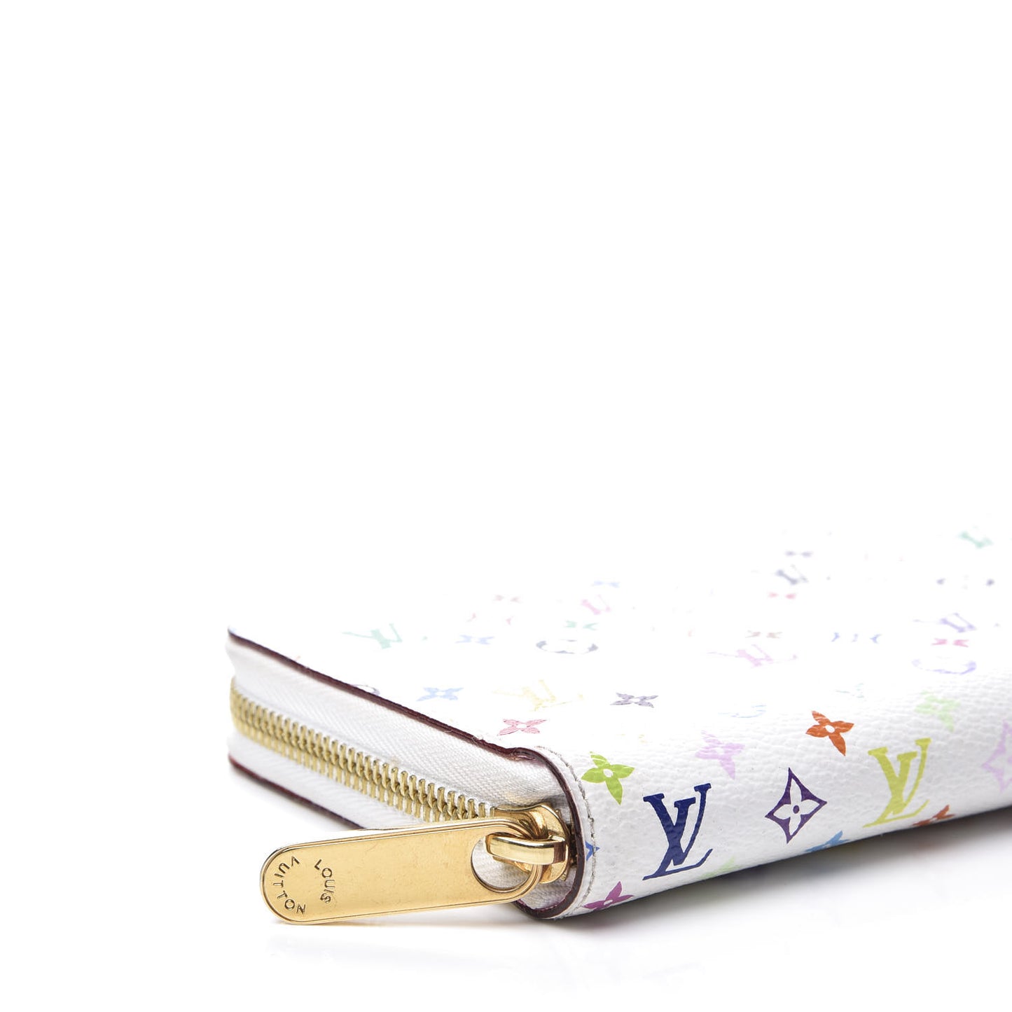 Monogram Multicolor Zippy Wallet White Litchi