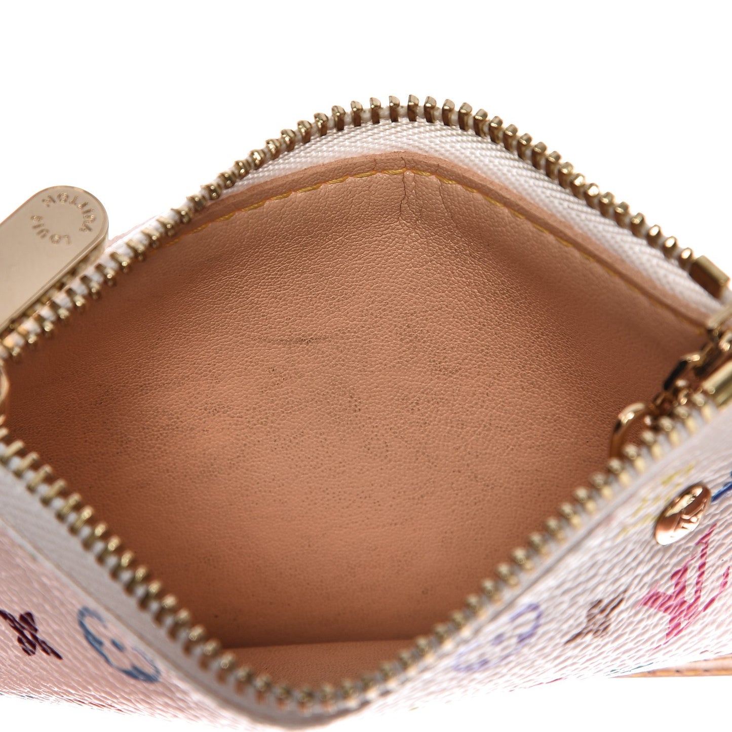Monogram Multicolor Key Pouch White