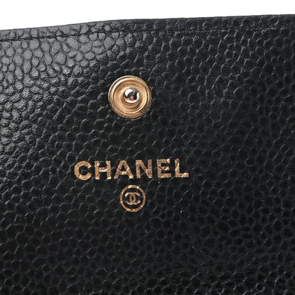 Chanel Caviar Quilted Large Gusset Flap Wallet Black 6 of 8