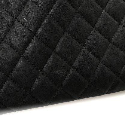 Chanel Calfskin Quilted Large Boy Chain Around Cosmetic Case Black 9 of 11