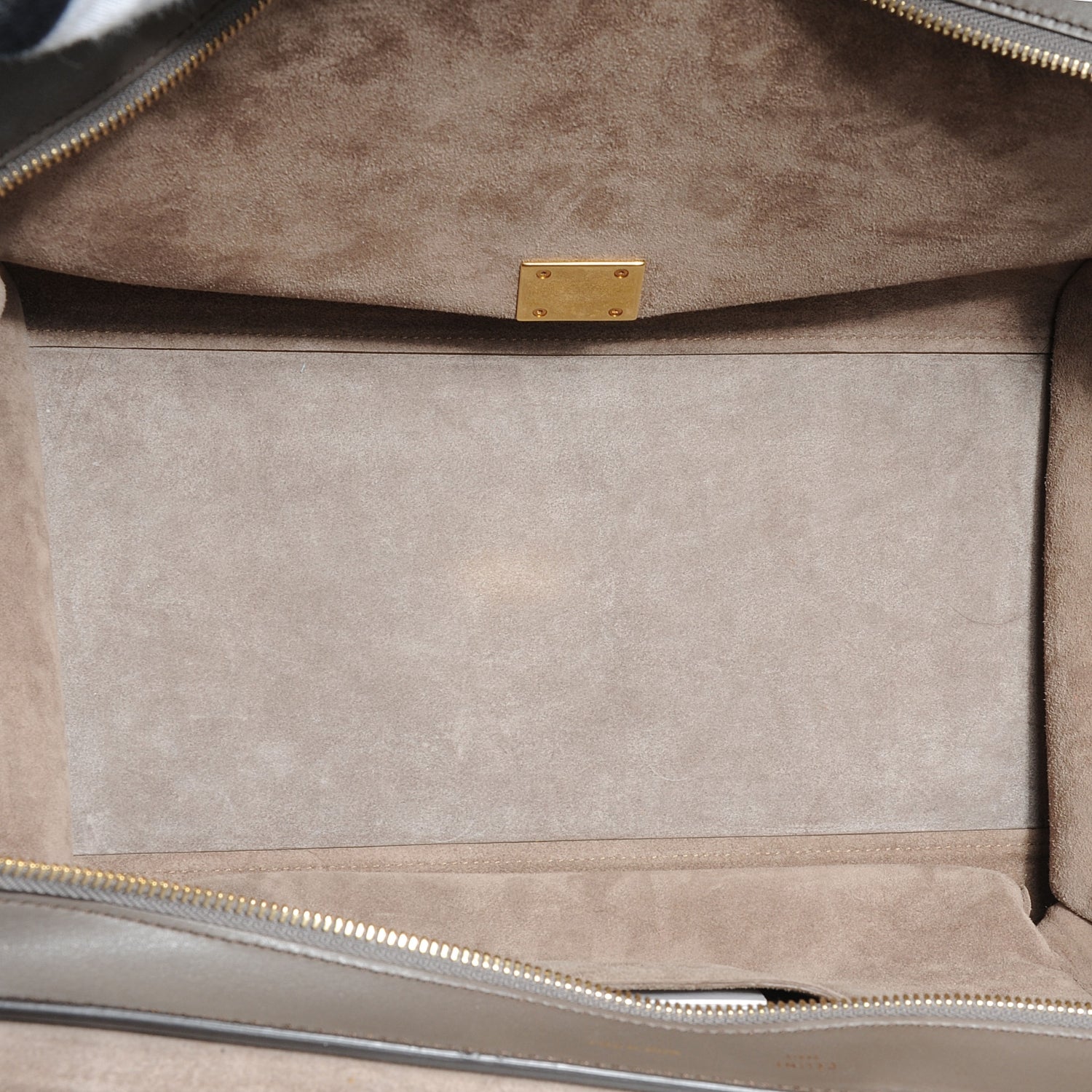 Celine Calfskin and Suede Large Tri-Color Trapeze Granite 5 of 7