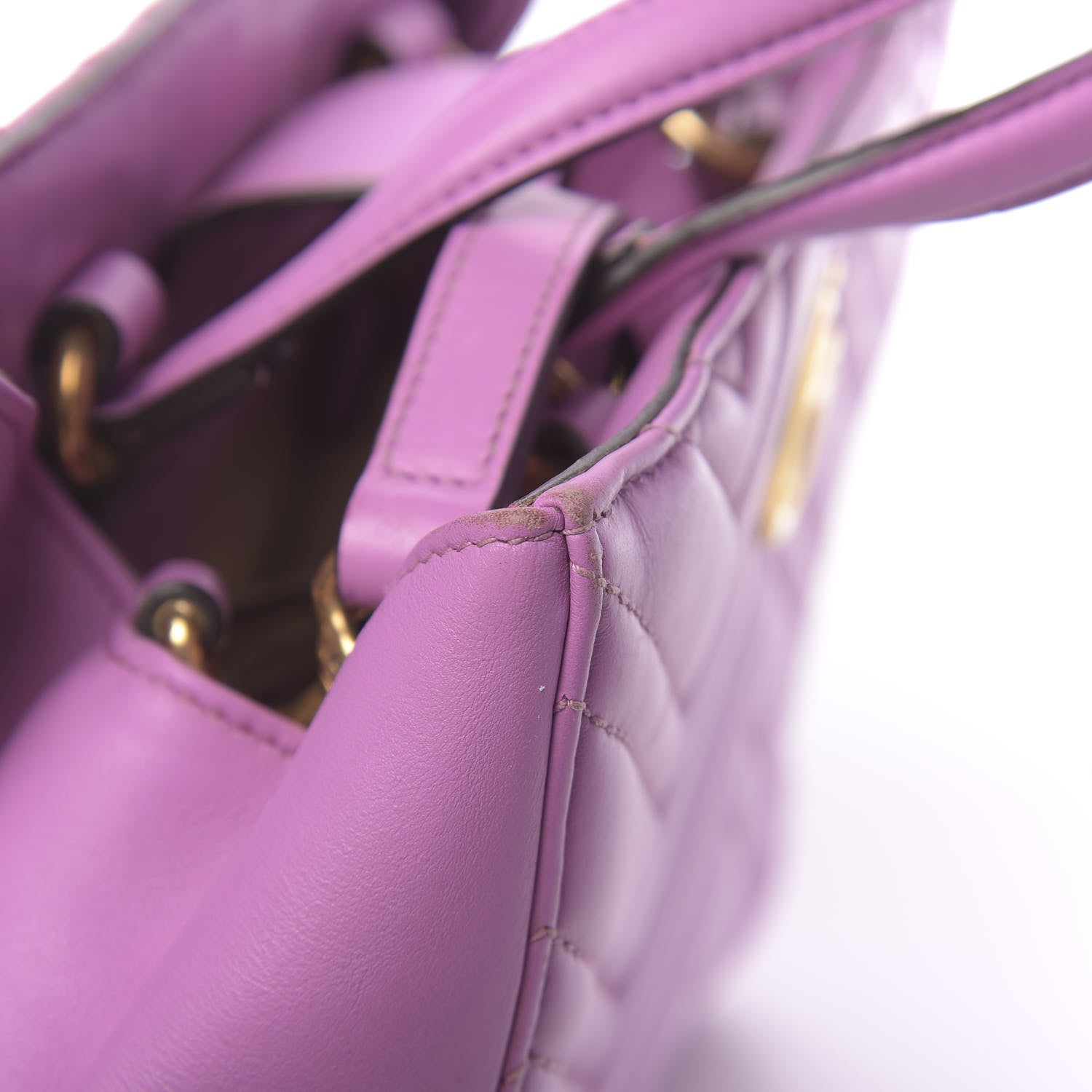 Gucci Calfskin Matelasse Small GG Marmont Tote Candy Mousse 9 of 20