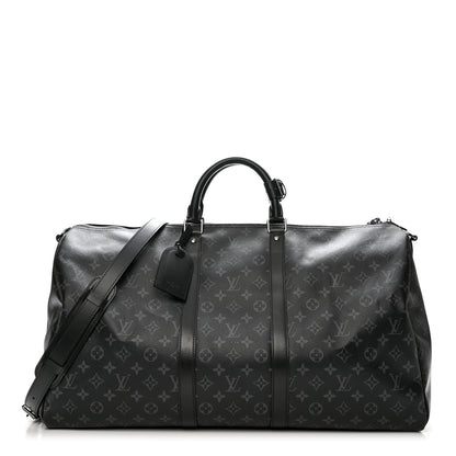 Louis Vuitton Monogram Eclipse Keepall Bandouliere 55 1 of 9