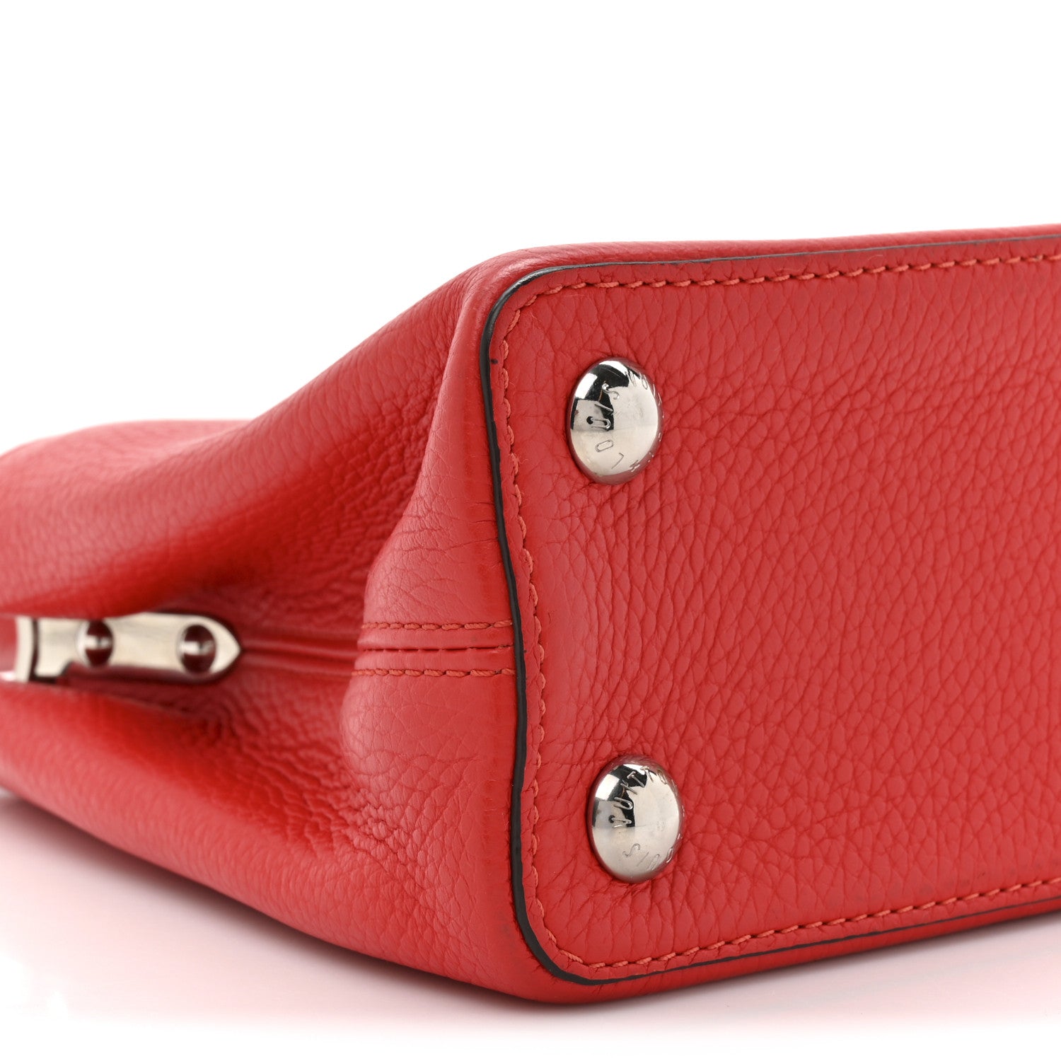 Louis Vuitton Taurillon Capucines BB Coquelicot 10 of 11
