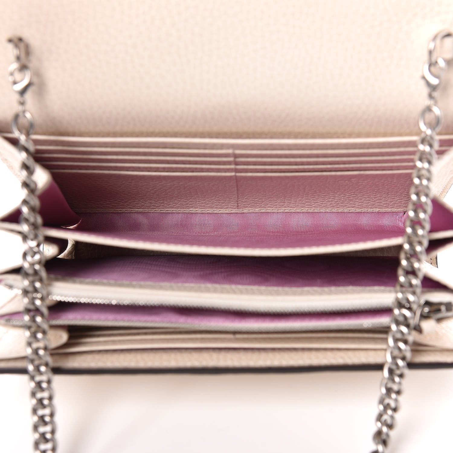 Gucci Dollar Calfskin Mini Dionysus Chain Wallet Mystic White 7 of 11