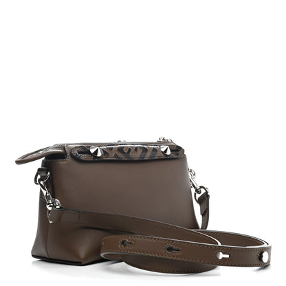 Fendi Vitello Dolce Bi-Color FF 1974 Embossed Mini By The Way Boston Bag Maya Black 2 of 4