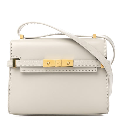 Saint Laurent Smooth Calfskin Mini Manhattan Shoulder Bag Blanc Vintage 1 of 9