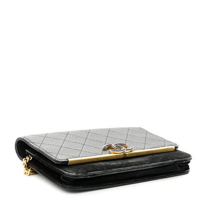 Chanel Caviar Suede Stitched Lady Coco Wallet On Chain WOC Black 4 of 12