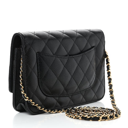 Chanel Caviar Quilted Wallet On Chain WOC Black 2 of 5