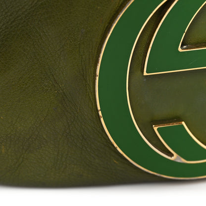 Gucci Calfskin Enamel Blondie Hobo Green 12 of 15