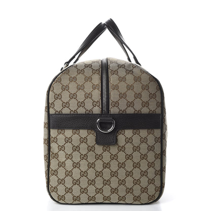 Gucci Monogram Dollar Calfskin Boston Duffle Bag Beige Ebony Testa di Moro Marrone Scuro 7 of 11