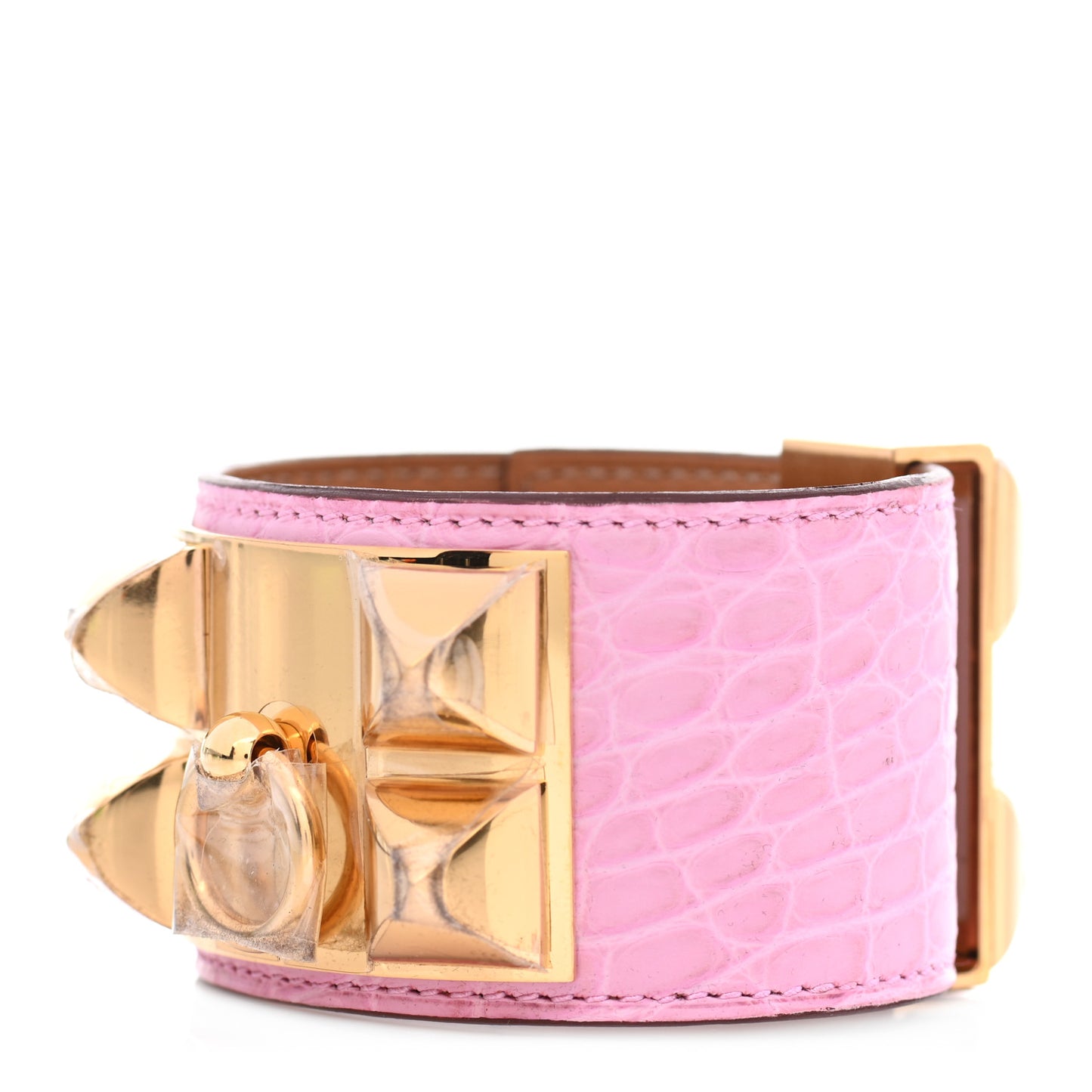 Matte Alligator Collier De Chien CDC Bracelet T2 5P Pink
