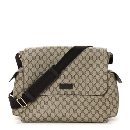 Gucci GG Plus Monogram Messenger Diaper Bag Dark Brown 1 of 9