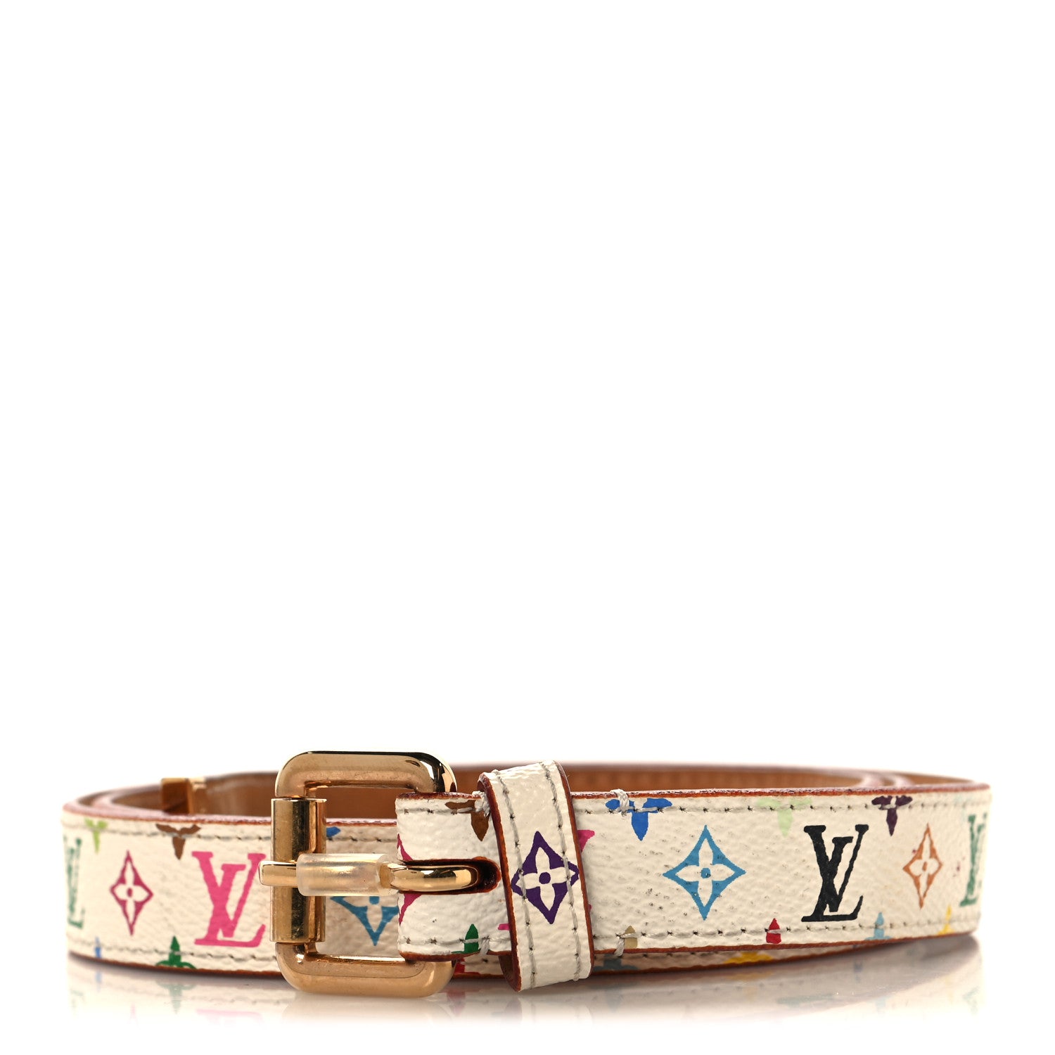 Louis Vuitton Monogram Multicolor Belt 90 36 White 1 of 5