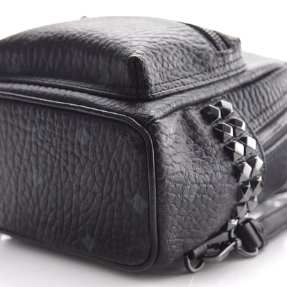 MCM Visetos Studded X-Mini Bebe Boo Backpack Black 6 of 9