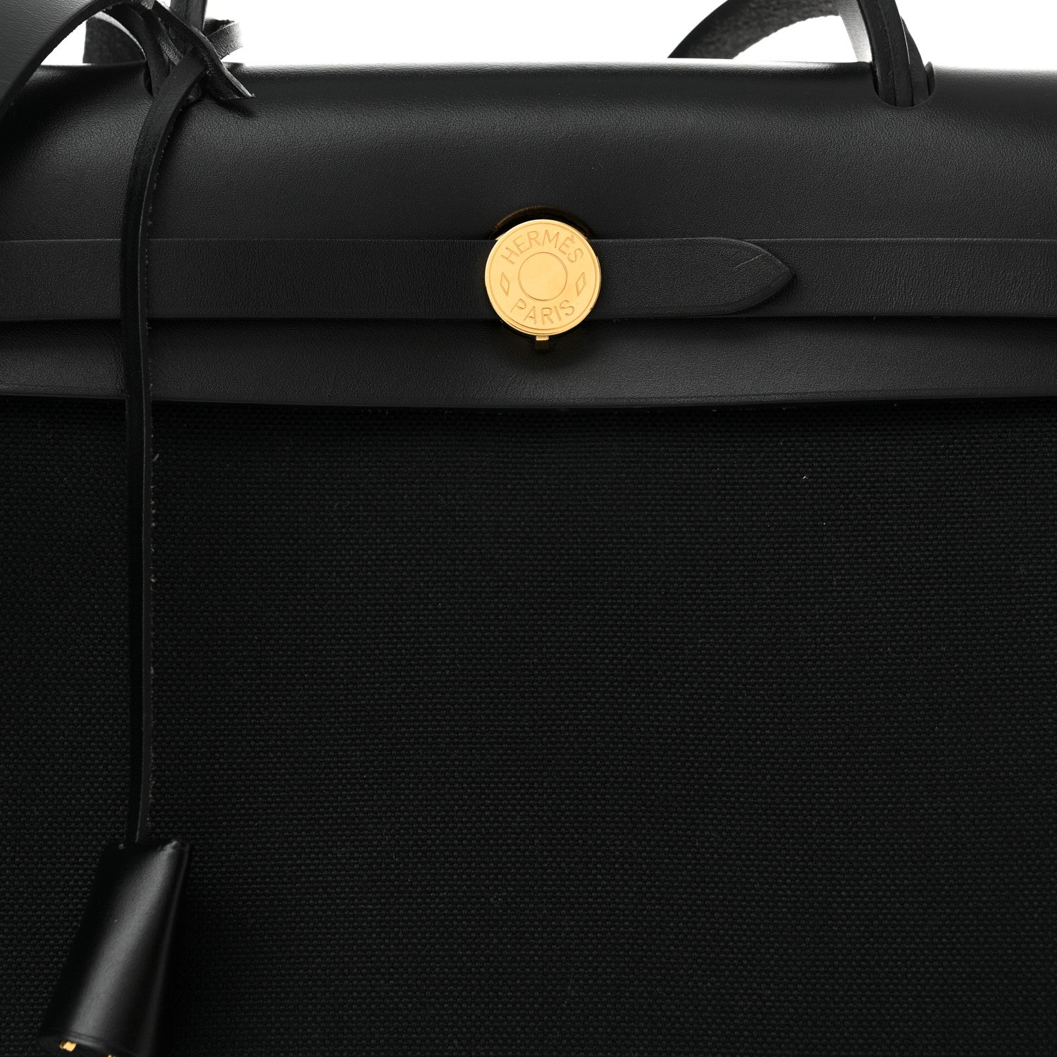 Hermes Military Toile Vache Hunter Herbag Zip PM 31 Black 9 of 12