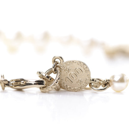 Chanel Pearl CC 100th Anniversary Necklace Light Gold 5 of 6