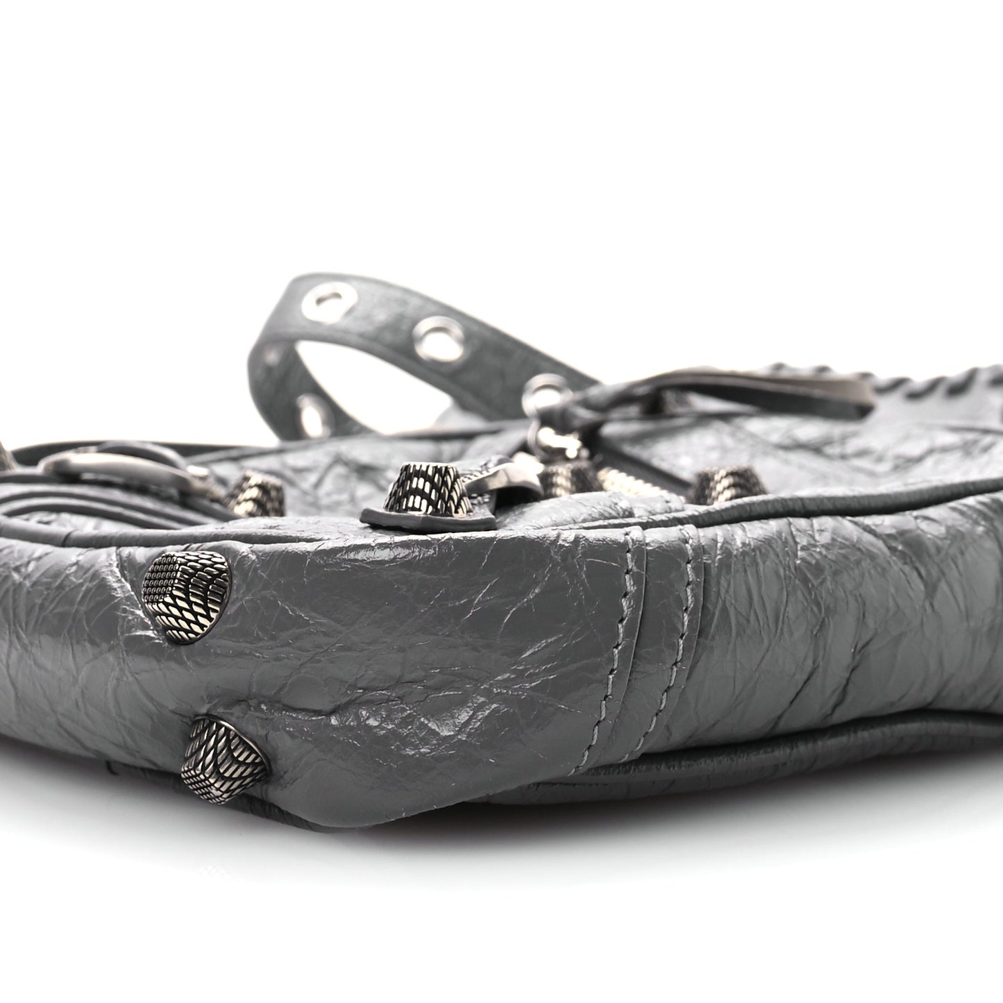 Agneau Arena Le Cagole Crossbody Bag Grey