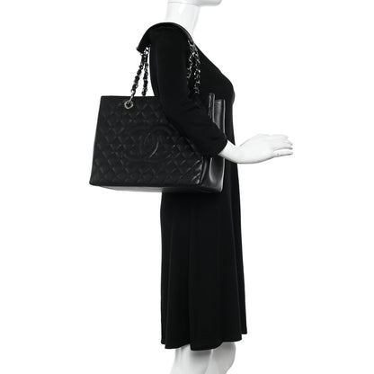 Chanel Caviar Quilted Grand Shopping Tote GST Black 2 of 11