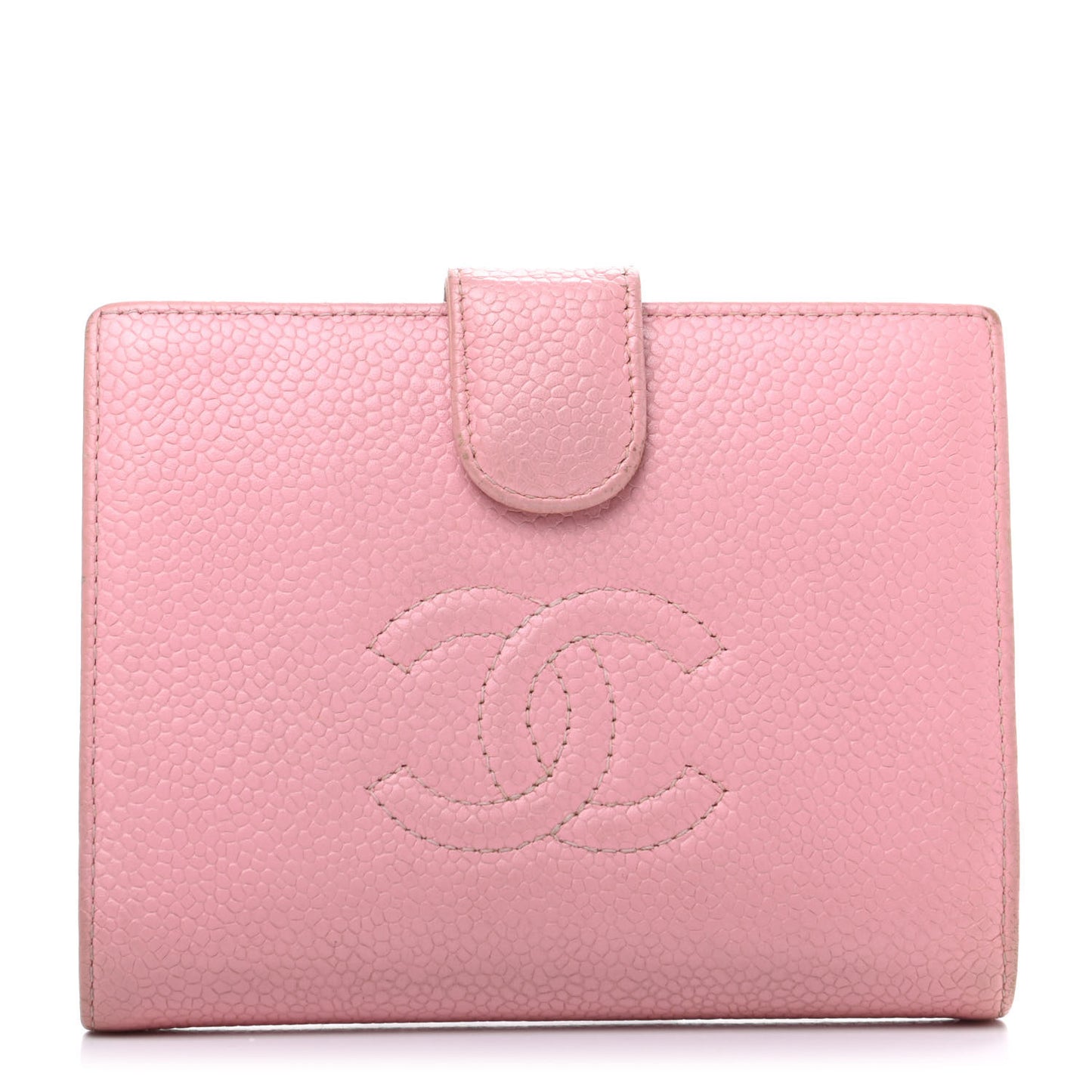 Caviar Timeless CC Compact French Wallet Pink