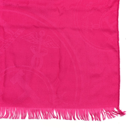 Hermes Cashmere Silk New Libris Stole Rose Indien 3 of 4
