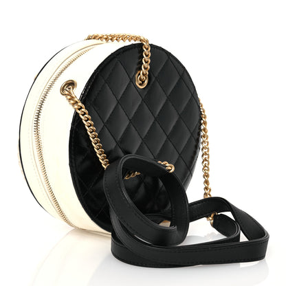 Chanel Crumpled Calfskin Cotton Small En Vogue Round Bag Black 3 of 13