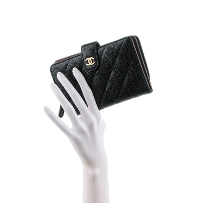 Chanel Caviar Quilted Zipped Pocket Wallet Black 2 of 8